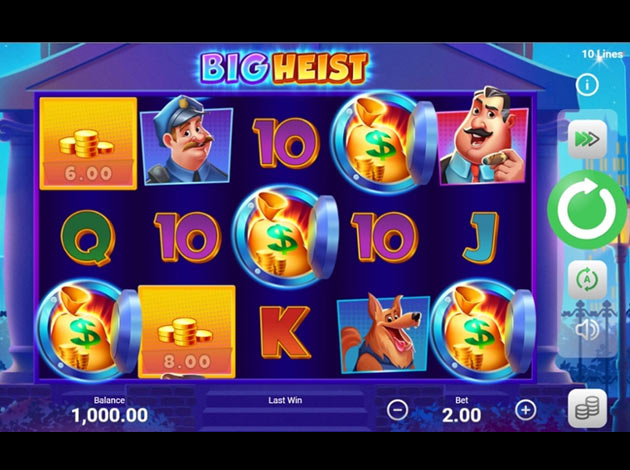 Big Heist Mobile Slot Game Screenshot Image