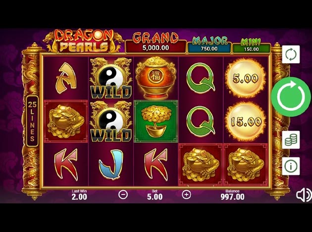 Dragon Pearls: Hold and Win Slot Game Screenshot Image