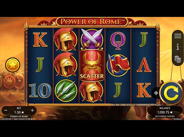 Power of Rome Mobile Slot Game Screenshot Image