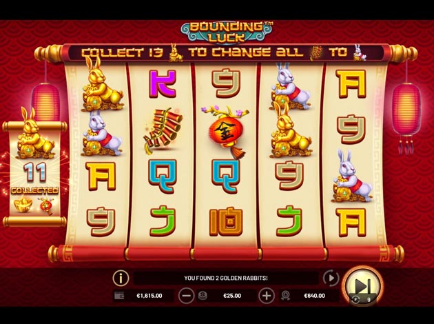 Bounding Luck Mobile Slot Game Screenshot Image