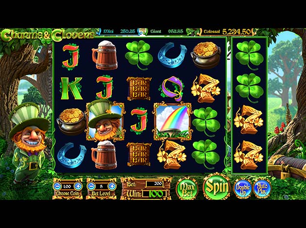 Charms and Clovers Mobile Slot Game Screenshot Image