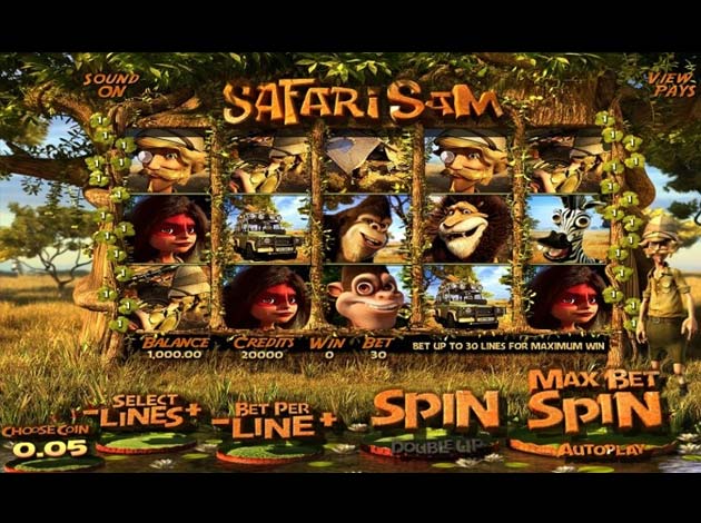 Safari Sam mobile Slot game screenshot image