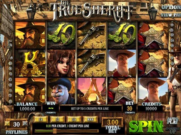 The True Sheriff mobile Slot game screenshot image