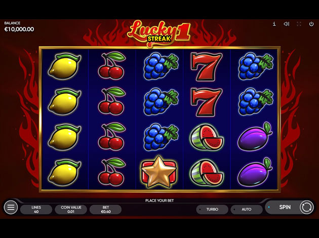Lucky Streak 1 Mobile Slot Game Screenshot Image