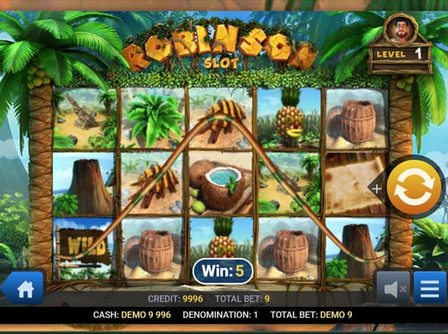 Robinson mobile slot game