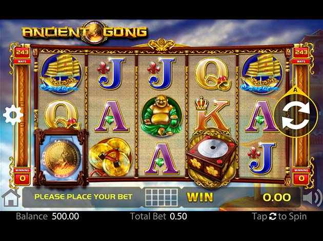 Ancient Gong mobile Slot game screenshot image
