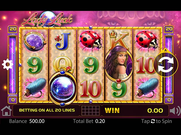 Lady Luck mobile Slot game screenshot image