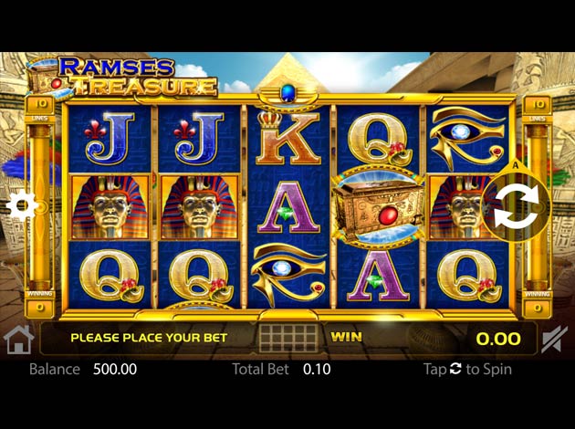 Ramses Treasure mobile slot game screenshot image