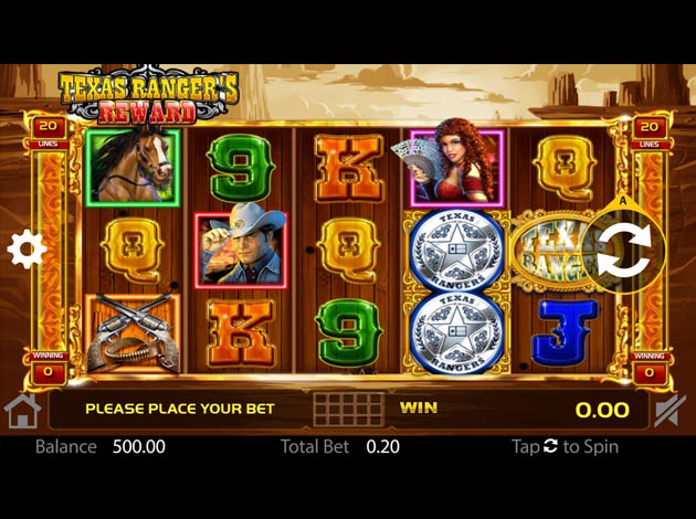 Texas Rangers Reward mobile slot game screenshot image