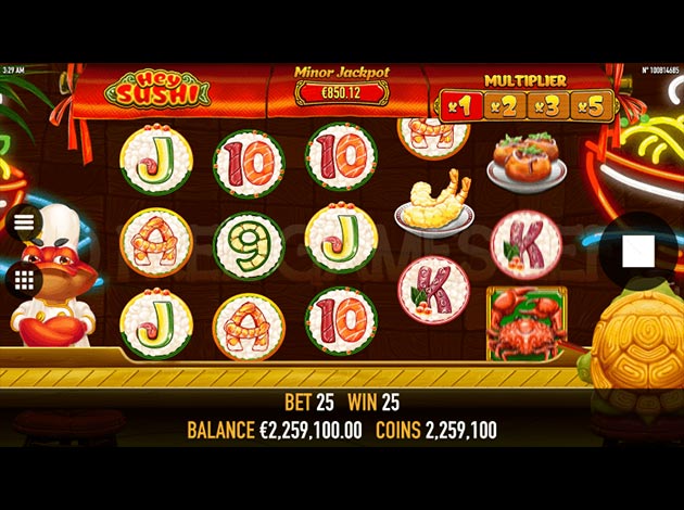  Hey Sushi mobile slot game screenshot image