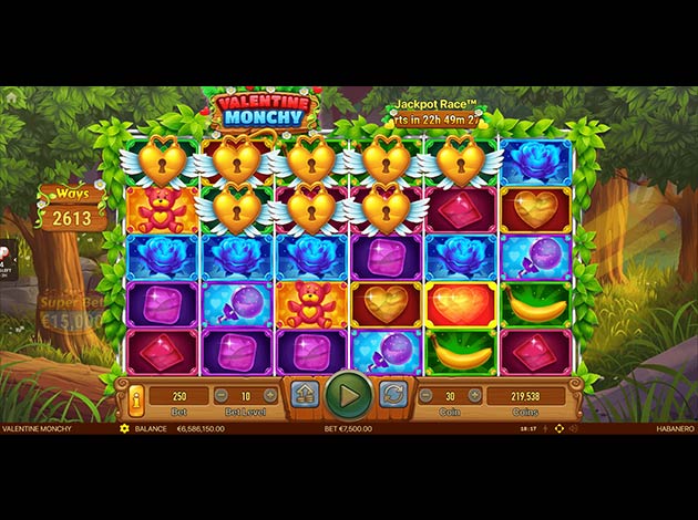 Valentine Monchy Mobile Slot Game Screenshot Image