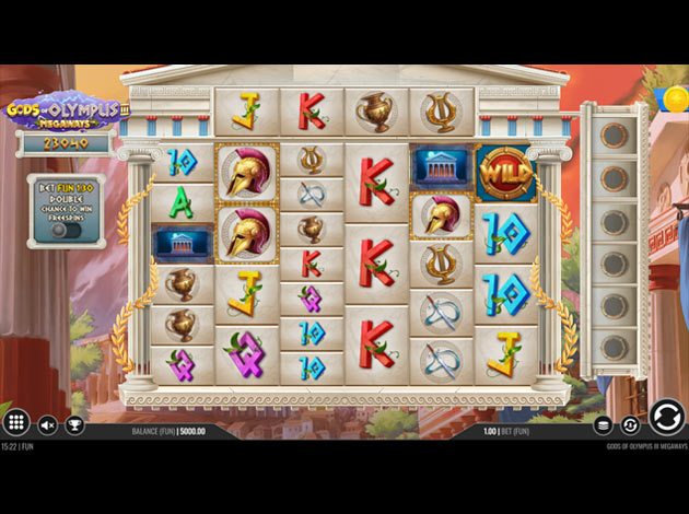 Gods of Olympus III Megaways Mobile Slot Game Screenshot Image