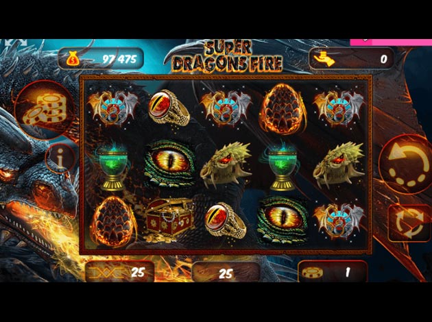 Super Dragons Fire Mobile Slot Game Screenshot Image