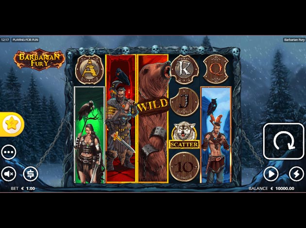 Barbarian Fury mobile slot game screenshot image
