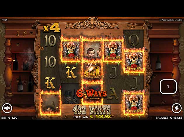 El Paso Gunfight x Nudge mobile slot game screenshot image