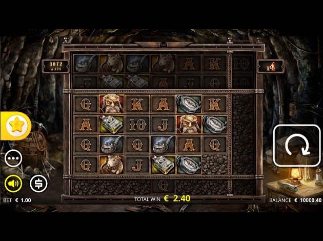 Misery Mining mobile slot game screenshot image