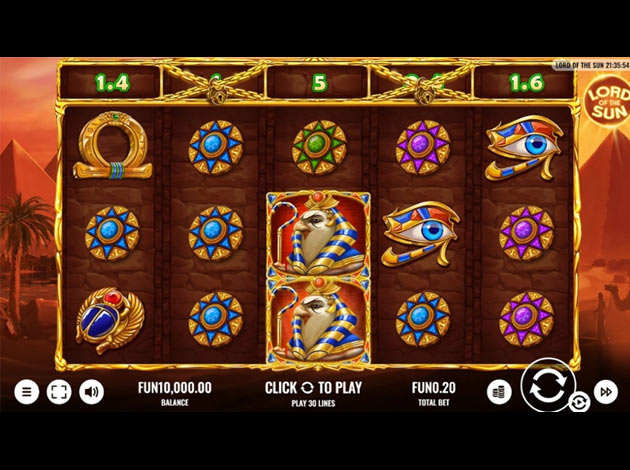 Lord of the Sun Mobile Slot Game Screenshot Image