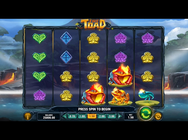 Fire Toad Mobile Slot Game Screenshot Image