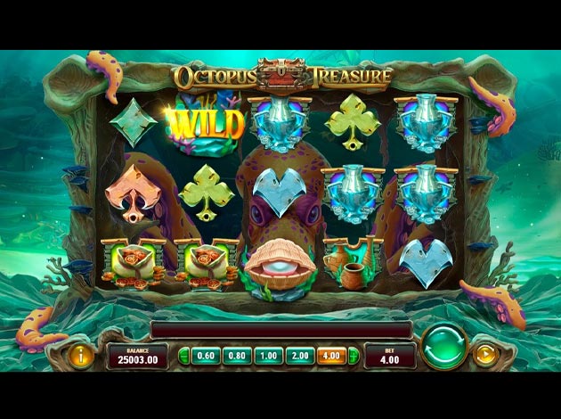 Octopus Treasure Mobile Slot Game Screenshot Image