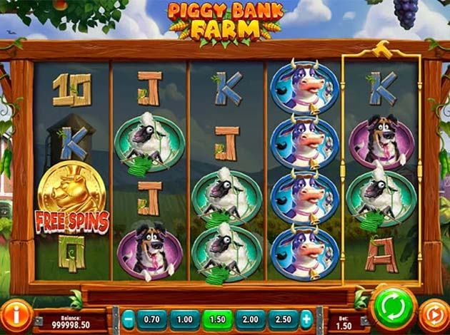Piggy Bank Farm Mobile Slot Game Screenshot Image