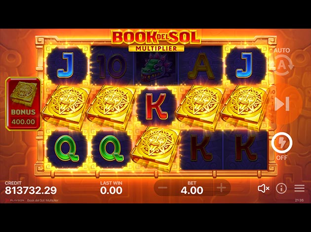 Playson Book Del Sol mobile slot game screenshot image