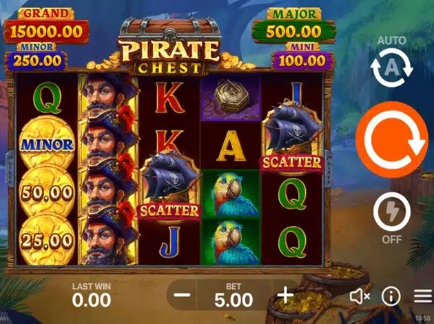 Pirate Chest: Hold and Win Slot Game Mobile Screenshot Image
