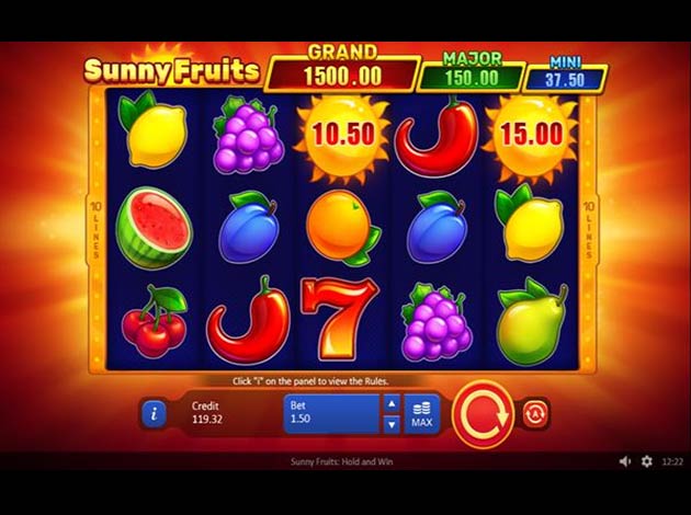  Sunny Fruits Hold and Win mobile slot game screenshot image