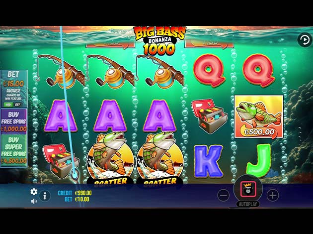 Big Bass Bonanza 1000 Mobile Slot Game Screenshot Image