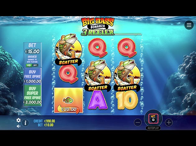 Big Bass Bonanza 3 Reeler Mobile Slot Game Screenshot Image
