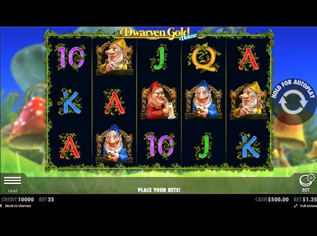 Dwarven Gold Deluxe mobile slot game screenshot image