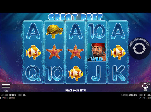 Great Reef mobile slot game screenshot image