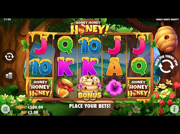 Honey Honey Honey mobile slot game screenshot image