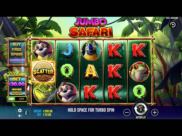 Jumbo Safari Mobile Slot Game Screenshot Image