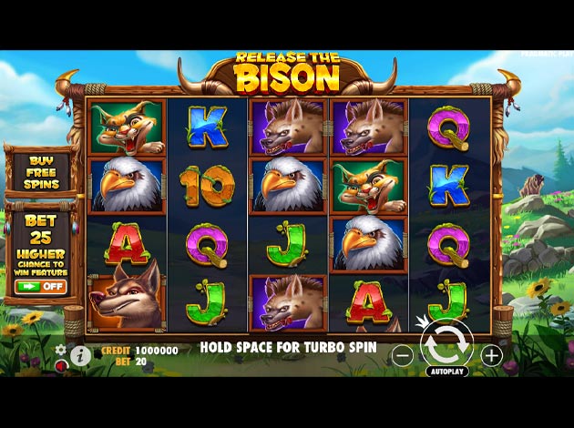 Release the Bison Mobile Slot Game Screenshot Image