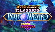 Playtech Fire Blaze Classics: Blue Wizard PowerPlay Jackpot Slot Game Thumbnail Image