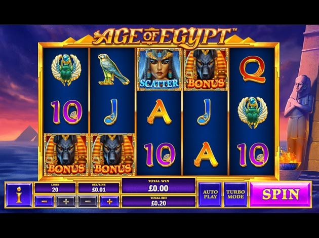 Age of Egypt Mobile Slot Game Screenshot Image