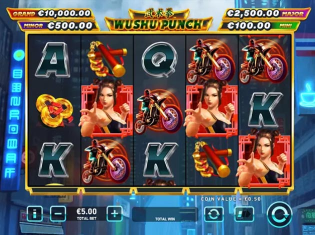 Wushu Punch Mobile Slot Game Screenshot Image