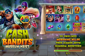 Cash Bandits Museum Heist Mobile Slot Game Screenshot Image