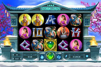 Storm Lords Mobile Slot Game Screenshot Image