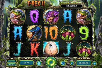 T-Rex II Mobile Slot Game Screenshot Image