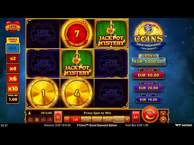 9 Coins: Grand Diamond - Love the Jackpot Mobile Slot Game Screenshot Image